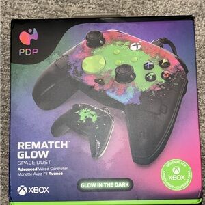 Rematch Glow Space Dust Wired Controller - Black and Green